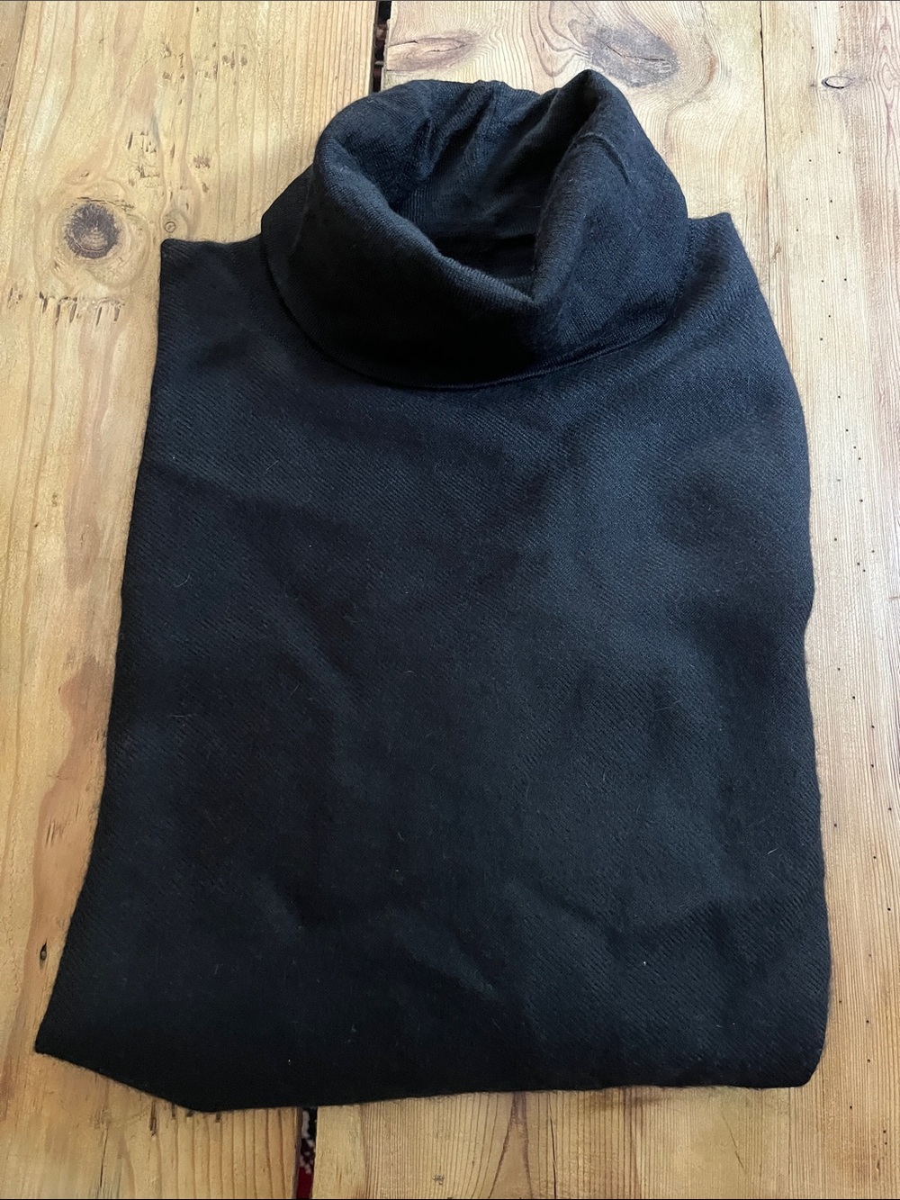 CUYANA XS/S Black Oversized Turtleneck Sweater 100% Baby Alpaca Wool - Picture 4 of 9